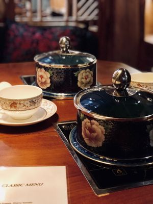 Lovely hot pots at Ganglamedo Vegetarian Cuisine in Central Singapore