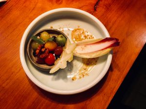 Seasonal fruit platter at Ganglamedo Vegetarian Cuisine in Central Singapore