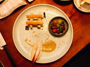 Seasonal fruit platter  at Ganglamedo Vegetarian Cuisine in Central Singapore