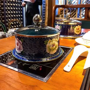 Pretty pots at Ganglamedo Vegetarian Cuisine in Central Singapore