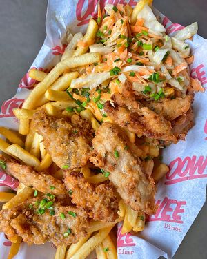 Chickn Piece Box (vegan) at Oowee Diner in Bristol