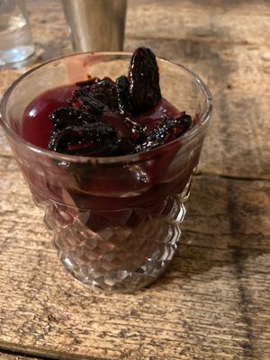 Dessert - Burnt pecan and cherry dessert at Rockaway Cafe in Temple Cloud