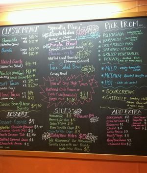 Main menu ~ June 2018 at Tesoro Fresh Mex in New Plymouth