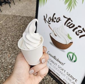 Koko twist soft serve 🤤 at Third Base Coffee in Palm Beach