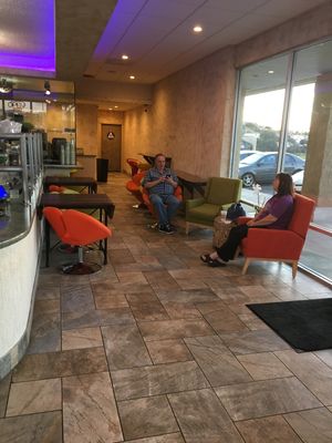 Seating. at Y'not Organic in Pismo Beach