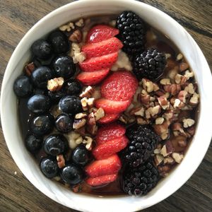 Oatmeal bowl (minus the banana) at Y'not Organic in Pismo Beach