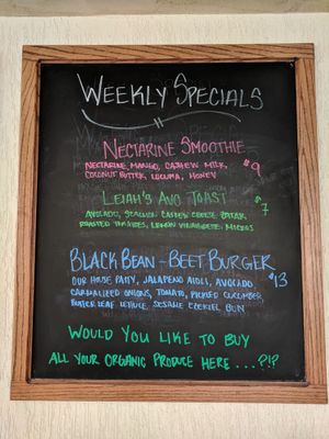Weekly specials 6/2018 at Y'not Organic in Pismo Beach