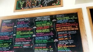 Menu at Y'not Organic in Pismo Beach