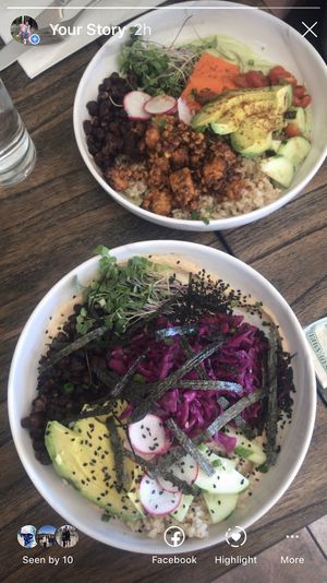 Mexi bowl and brown rice bowl at Y'not Organic in Pismo Beach