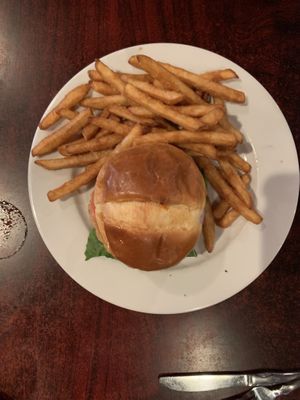 veggie burger at City Limits Brewing in Wallace
