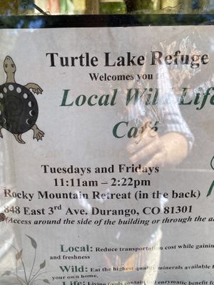 Sign  at Turtle Lake Refuge in Durango