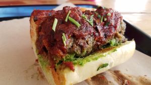 Meatball sub at Dingers Deli - Food Cart in Portland