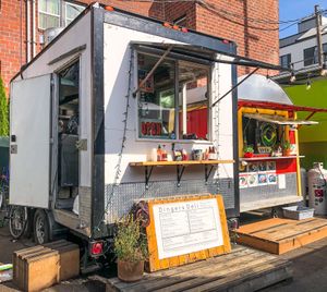 Trailer  at Dingers Deli - Food Cart in Portland