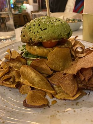 Vegan burger  at Nicolau Lisboa in Lisbon