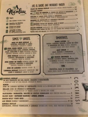 May 2022 menu  at Nicolau Lisboa in Lisbon