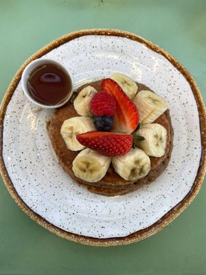 Pancake with mapel syrup, it wasn't enough sweet for me but was good any way at Nicolau Lisboa in Lisbon