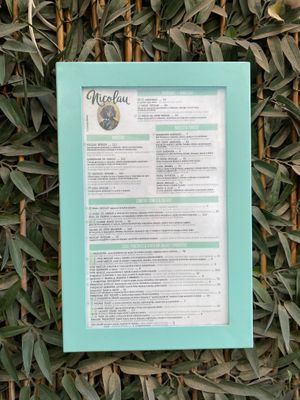 Menu at Nicolau Lisboa in Lisbon