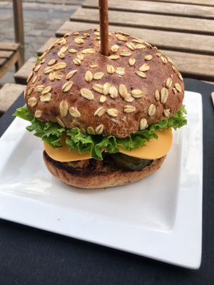 All vegan burger! at H&K's - Vlaamsesteenweg in Brussels