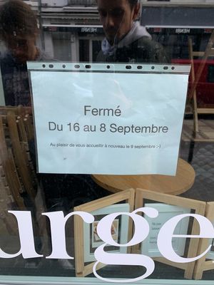 Closed until September 8th at H&K's - Vlaamsesteenweg in Brussels