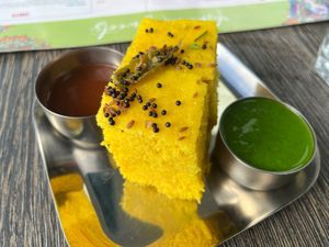dhokla at Anand Sweets in Leeds