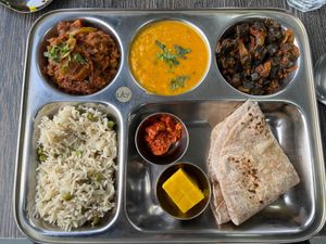 special thali at Anand Sweets in Leeds