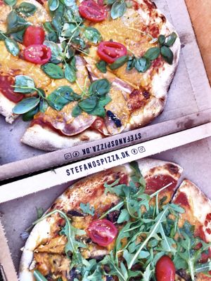 Kartoffel Kasper & Magic Mushroom pizza at Stefanos Pizzabar in Copenhagen