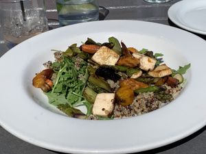 Veggie power plate (sans tomato and mushrooms ) at Clearwater Restaurant in Newport