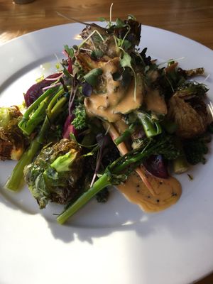Black quinoa with vegetables  at Clearwater Restaurant in Newport
