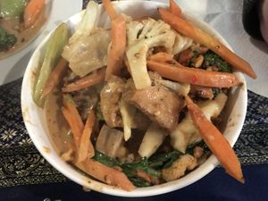 Panang curry with tofu  at Thai Chef's Restaurant in New Plymouth