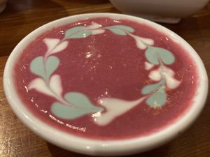 Beetroot gazpacho  at Amrutha Lounge - Earlsfield in South West London
