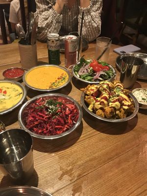 Colourful spread !  at Amrutha Lounge - Earlsfield in South West London