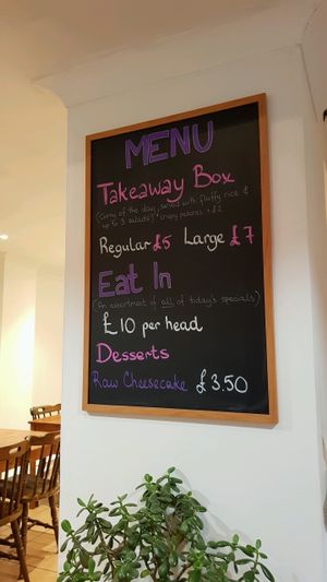 Board  at Amrutha Lounge - Earlsfield in South West London