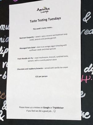 Taste Testing Tuesdays at Amrutha Lounge - Earlsfield in South West London
