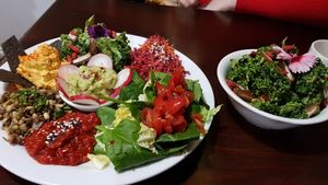 Bowl and salad at Amrutha Lounge - Earlsfield in South West London