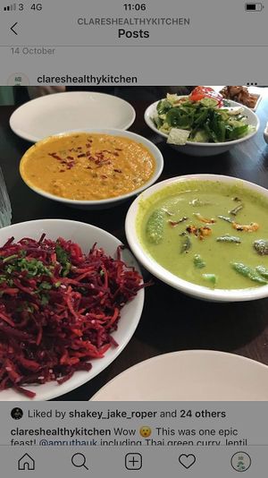 Amazing sharing dishes full of colour and flavour  at Amrutha Lounge - Earlsfield in South West London