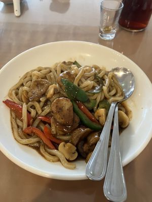 udon noodles  at Green Village in Jakarta