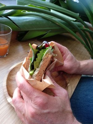 Lovely 'Green Sandwich' at Miss Nice Banana in Gouda