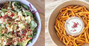 Vegan kapsalon + sweetpotatofries at Miss Nice Banana in Gouda