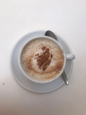Vegan cappuccino  at El Limon in Tenerife