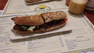 Bocadillo vegano de seitán, mi favorito!!! at El Limon in Tenerife