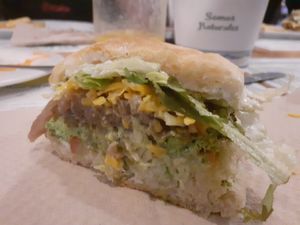 Hamburger Tofu with potatoes at El Limon in Tenerife