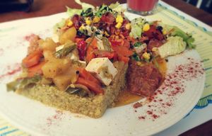 Quinoa with tofu and vegetables at El Limon in Tenerife