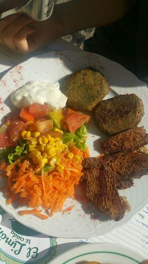 Seitan and spinach cutlet at El Limon in Tenerife