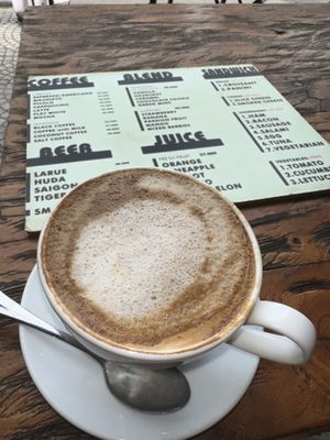 Soy milk latte and open early!  at 11 Coffee in Hoi An