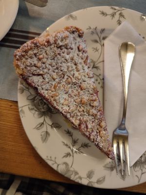 vegan cake with berries at Park Cafe in Traunstein