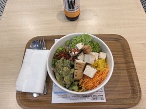 Built my own bowl, added extra gauc and a passion fruit kombucha   at The Fish Bowl in Kuala Lumpur