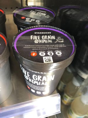 Vegan 5 grain breakfast oatmeal pot at Starbucks in Rochester