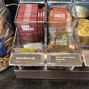 Nuts and seeds packets at Starbucks in Rochester