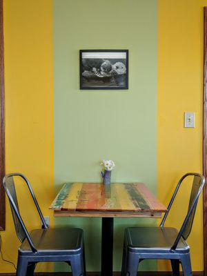 Beautiful seating. at The Otter Juice Co in Hays