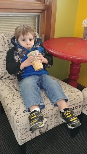 My friend's son just LOVES the Oat-ter!! 😍 at The Otter Juice Co in Hays